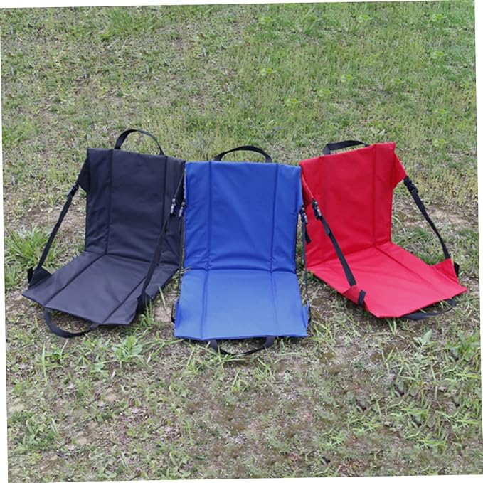 Kisangel Portable Foldable Chair Cushion Lightweight Outdoor Garden Seat for Fishing Camping and Relaxing Mesh Pouch for Storage