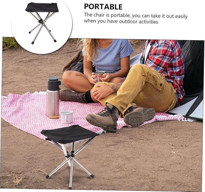 1set Ultralight Portable Folding Stool Camping Chair Outdoor Telescopic for Fishing Sports Gardens