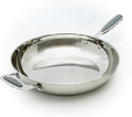 David Burke Stature 12 Fry Pan – Thick Solid Steel Side Handles - Brushed Gray