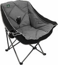 Northroad Oversized Foldable Camping Chair Outdoor Padded Lawn Chair w/Cup HolderCarry Bag for Beach Hiking and PicnicsHeavy-Duty 300-lbs Capacity Purple