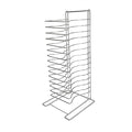 TrueCraftware- 15 Tier Pizza Pan Rack Chrome Plated- Pizza Pan Rack Holder Safe Sturdy 15- Slot Pizza Rack for Pizza Pan Trays Screens Home Kitchen Restaurant Catering
