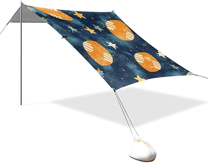 Rugby Pattern (41) Camping Sun Shelter Beach Tent Portable Beach Sun Shade Outdoor Canopy for Camping Trips Fishing Picnic
