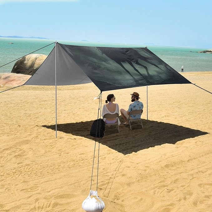 Beach Tent Sun Shelter Elk with Red Eyes Lightweight &amp Easy Setup Beach Shade Canopy for Camping Fishing