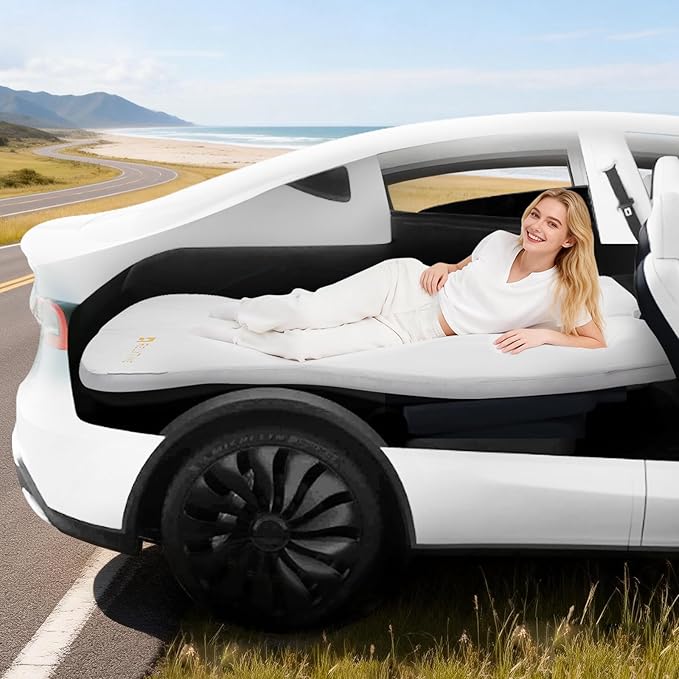 Camping Mattress for Tesla Model Y Soft Memory Foam Mattress Portable Storage Bag Space Saver in Car Sleeping Twin Size