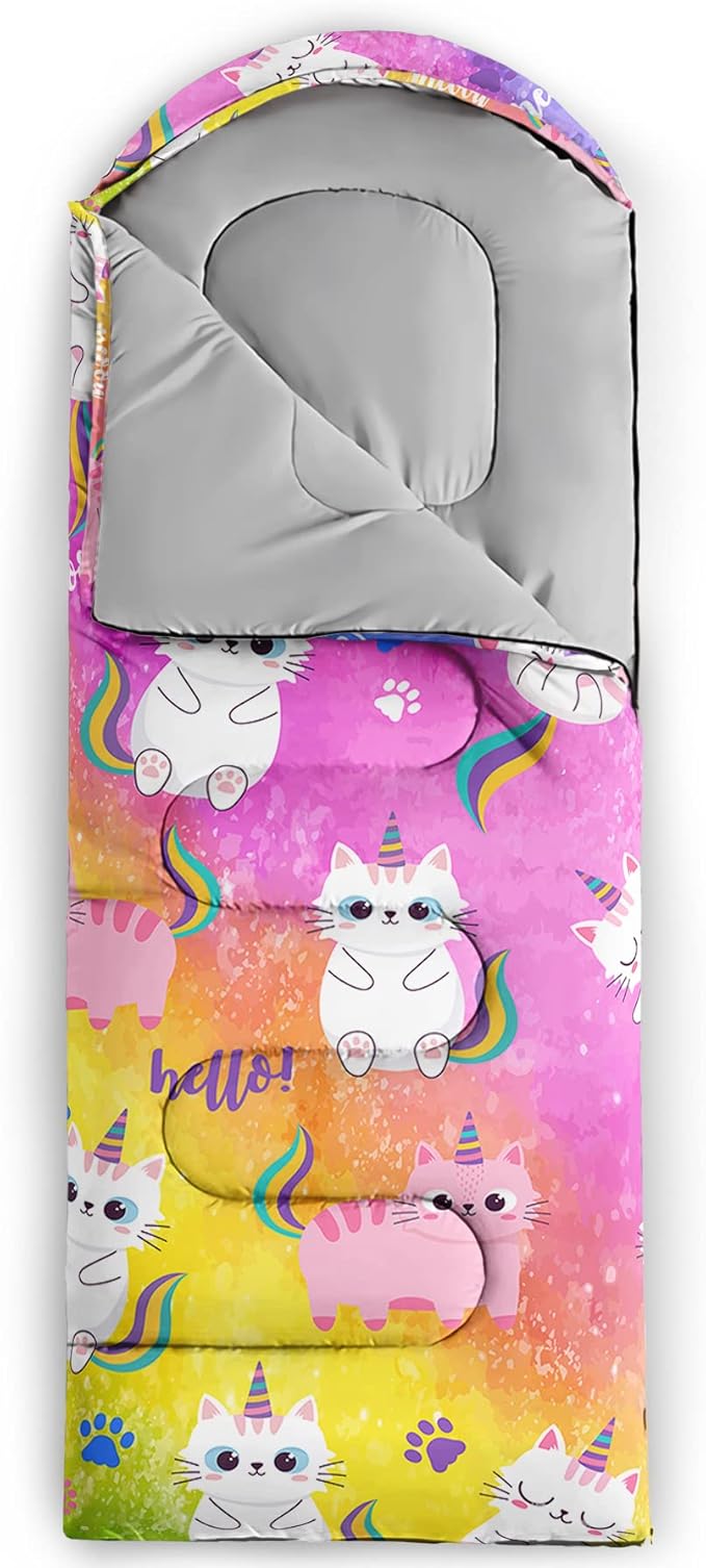 QOOMO Camping Sleeping Bags3 Season Warm &amp Cool WeatherLightweightWaterproof Sleeping Bags for Adults &amp Kids Travelingand Outdoors