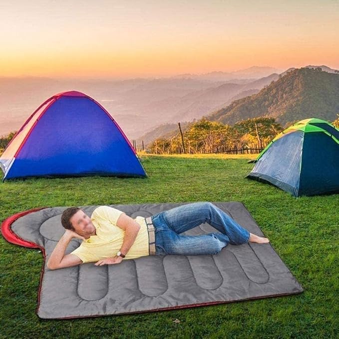 Camping Sleeping Bag Envelope Hooded Sleeping Bag Spring Seasons Bag Sleeping Leisure Outdoor