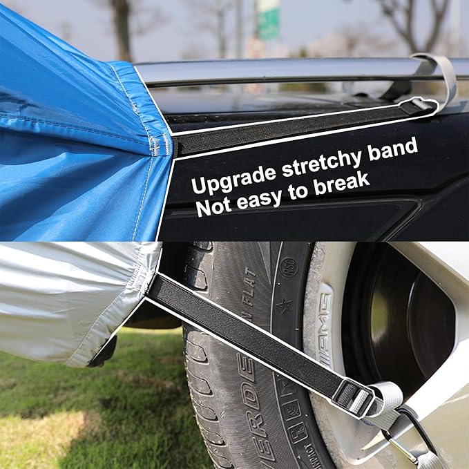 SUV Tent Car Awning UPF 50++ with Portable Waterproof Storage Bag Tear-Resistant Large Space Good Vision Smooth Ventilation Suitable for Outdoor Beach Camping Auto Canopy Shade…
