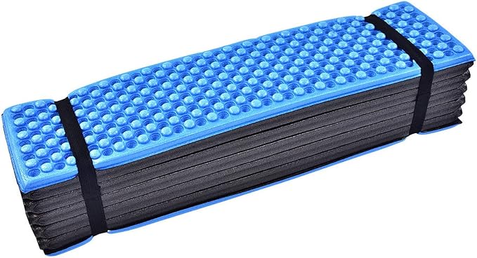 Restokki Foldable Sleeping pad Outdoor Foam Sleeping pad Camping Folding Beach Tent Sleeping Pad Waterproof Camping Mattress Sleeping pad Sleeping mat (Blue)