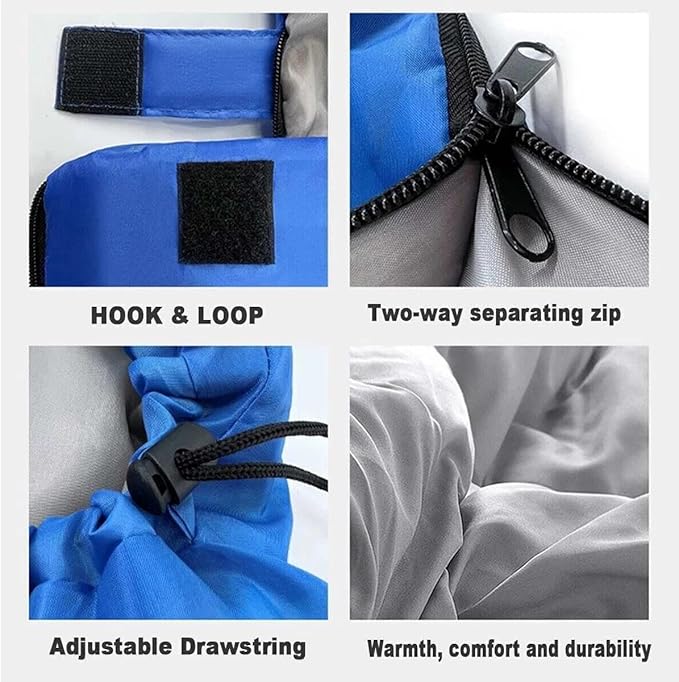 2/1× Thick Adult Cold Weather Sleeping Bag for Big &amp Tall Waterproof Winter Bags