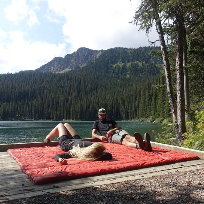 Rumpl Original Puffy 2-Person Blanket for Camping and Outdoors Pyro Fade (v1)