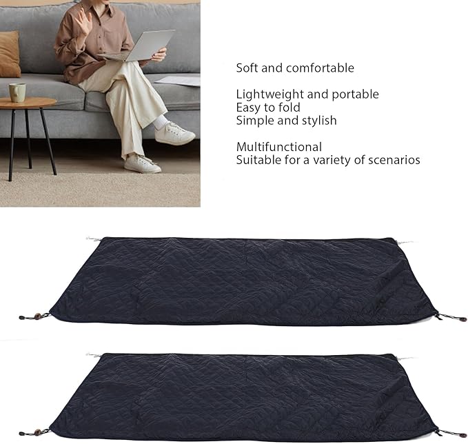 Warm Durable Multifunctional Camping Blanket for Outdoor Adventures Indoor Comfort Nylon Polyester 80x140cm 2 Pack