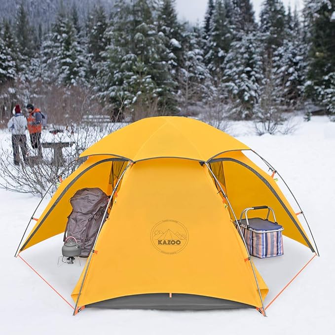 KAZOO Waterproof Backpacking Tent Ultralight 1/2 Person Lightweight Camping Tents 1/2 People Hiking Tents Aluminum Frame Double Layer | Waterproof Camping Tents 1/2 People Hiking Tents Aluminum Fr