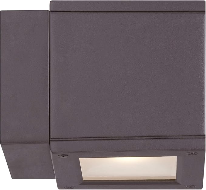 WAC Lighting WS-W2505-AL Rubix LED Outdoor Wall Light Fixture Double Light 3000K Brushed Aluminum