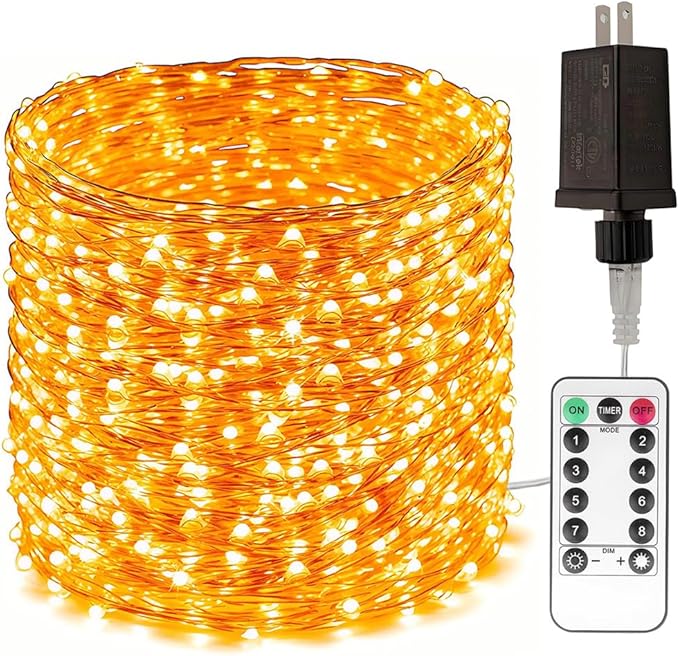 660FT Extra Long Fairy Lights Plug in Waterproof Outside High Bright Copper Wire String Lights with Remote 2000 LED for Garden Porch Patio Christmas Wedding Party Decoration