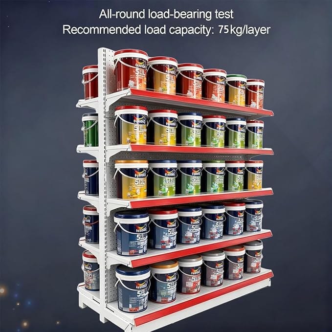 165cm/195cm Tall Retail Snack Display Shelf Floor-Standing Food Rack Holder for Grocery Supermarket Department Stores Chips/Candy/Drinks Organizer 93x80x195cm(Ten-Shelves)