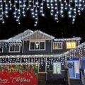 YEGUO 66ft 800 LED Icicle Lights Outdoor Waterproof 160 Drops Icicle Christmas Light Connectable 8 Modes White Icicle Xmas Lights with Timer Memory