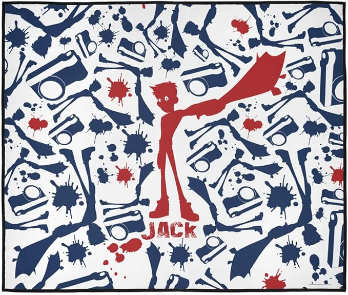 LOGOVISION Jack Pattern Outdoor Blanket for Picnic Beach Camping Park Tailgate 50x60