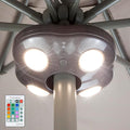 Umbrella Light Battery Operated 16 RGB Color Changing Patio Umbrella Lights with Remote Outside Under Umbrella Lights for Offset Parasol Tent-Bronze