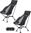WildCall Lightweight Folding High Back Camping Chair with Head Support Compact Beach Chair with Anti-Sinking Large Feet and Three Tilt Angles Adjustment