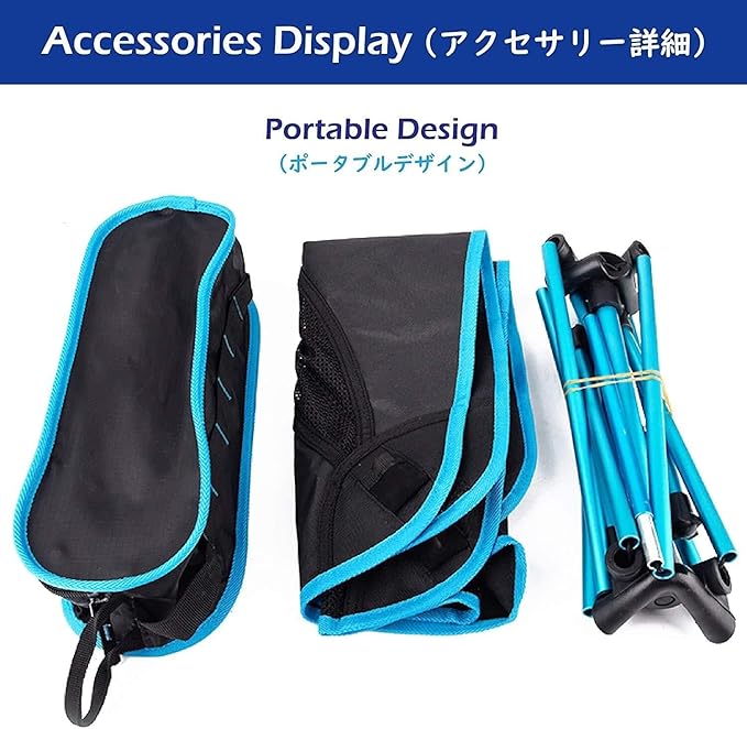 Camping Folding Chair Fishing Stool Portable Compact Ultralight Collapsible Heavy Duty Chair for Outdoor BBQ Picnic Garden Beach with Carry Bag