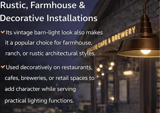 AGB102-AS20-BR Gooseneck Barn Light 20 - Bronze Outdoor Dome with Incandescent Downlight | Wall-Mount Fixture for Patios Gardens Pathways and Large Outdoor Living Spaces
