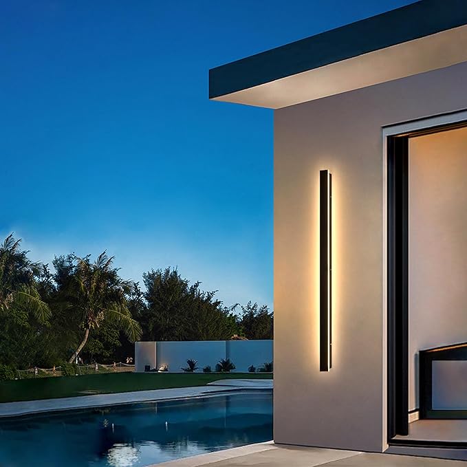 Modern Outdoor Wall Light 59 Long Outdoor LED Wall Lights 3000K Outdoor Sconce Lights IP65 Waterproof Exterior Wall Mounted Light Fixture for House Garage