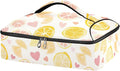 Casserole Carrier Lemon Slices and Heart PatternInsulated Casserole Carrier for Hot or Cold Food Thermal Lunch Tote for Potluck Parties Picnic Beach Fits 9 x 13 Inches Baking Dish