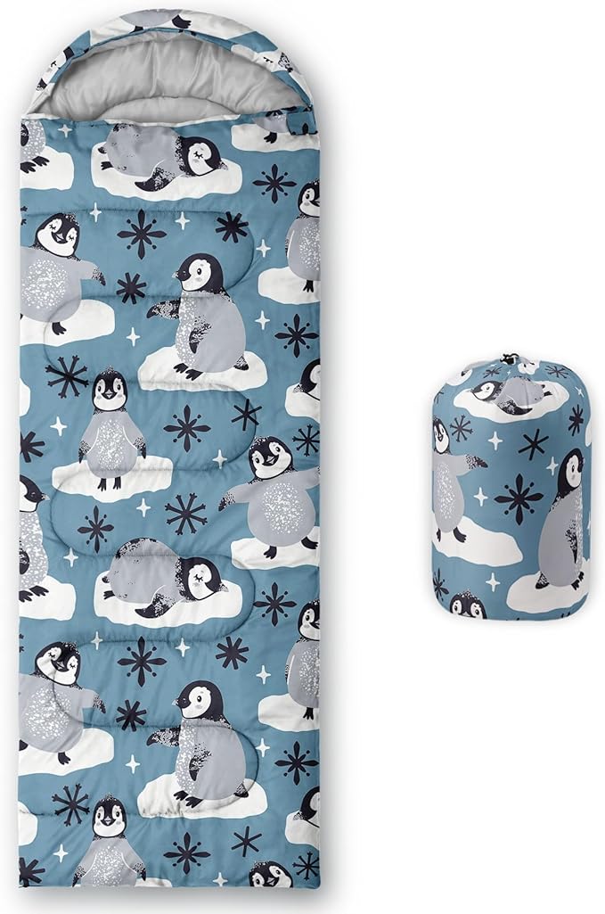 Kids Sleeping Bag for Boys Girls3D Basketball Print-Lightweight Warm Portable Outdoor Indoor-Waterproof Cold Weather Resistant Sleeping Bag for Camping Hiking