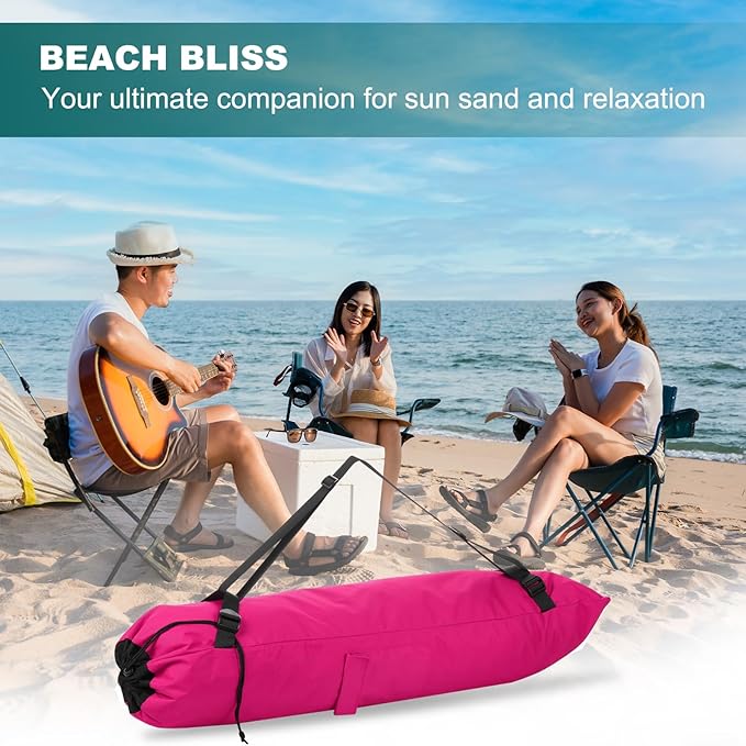 PATIKIL Foldable Camp Chair Replacement Bag Camping Chairs Folding Chair Carry Bag with Adjustable Shoulder Strap for Outdoor Camping Fishing Storage Rose Red