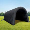OZIS 24FT Inflatable Tunnel Sports Tunnel Entrance with Installed Blower Inflatable Tunnel Tent for Business Advertising Event Exhibition PromotionStreetShopSupermarketSchool(Black 24x10x10Ft)