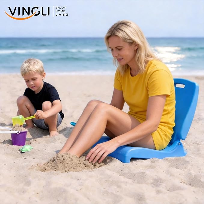 VINGLI Portable Pool Chair for Poolside Lakeeze Swim Stool Folding Flip Seat Chair for in PoolBeach Chair with Ergonomic Back Support for Pool Edges Stadium BeachCamping Tailgates Boats Docks