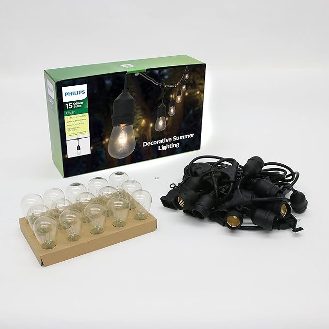 Philips 15 Clear Incandescent Edison Bulb Lights