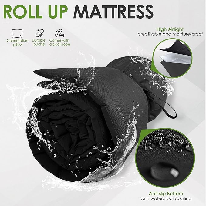 80 x 36 Inch Camping Cot Mattress Floor Mattress Waterproof Sleeping Pad for Camping Travel Easy to Store Floor Pad for Tent Cot Guest Garden Lawn Outdoor Indoor