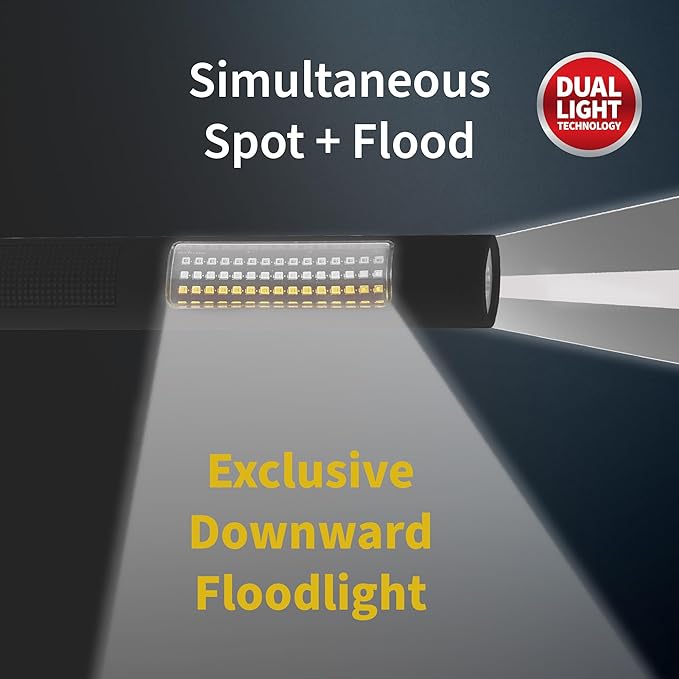 Nightstick NSP-1174 LED Safety Light &amp Flashlight - White &amp Amber Floodlight  Black