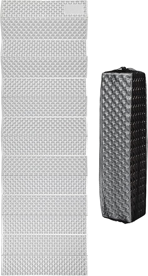 REDCAMP Foldable Foam Camping Pads for Sleeping Waterproof Closed Cell Foam Camping Sleeping Pad - Ultra-Lightweight for Hiking &amp Backpacking R-2.1 Insulated Royal Blue/Grey/Green/Brown/Khaki