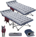 Barbella Folding Camping Cot 2 Pack Portable Sleeping Cot with Mattress Foldable Outdoor Bed Guest Bed with Carry Bag for Home Office &amp Outdoor Use
