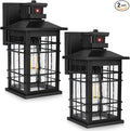 Motion Sensor Outdoor Wall Lights Black Dusk to Dawn Outside Porch Lights Fixture Wall Mount Waterproof Exterior Light Fixtures 2-Pack Matte Black Wall Sconces Lantern for House Patio Garage