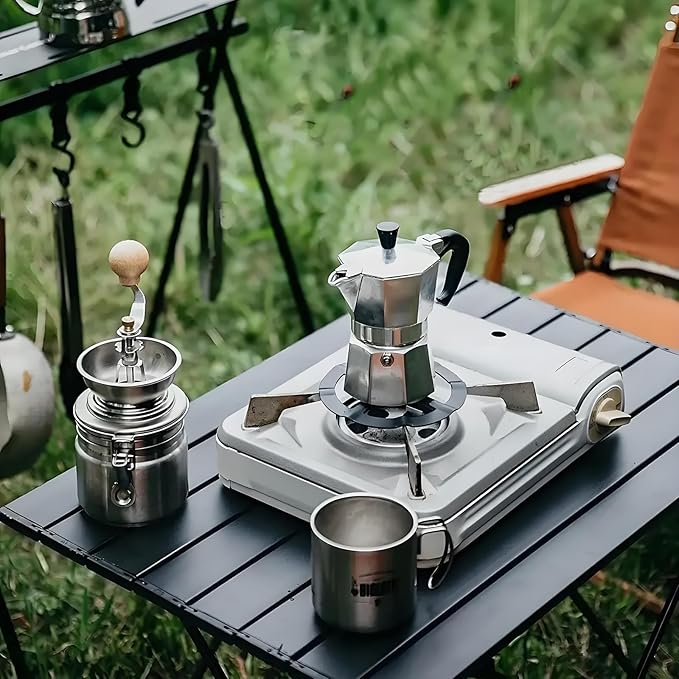 Folding Camping Table - Small Outdoor Table with Storage Bag - Adjustable Height 14.2'' &amp 18.9'' Portable Lightweight Aluminum Foldable Side Table for Picnic BBQ Beach &amp Tailgating (Small)