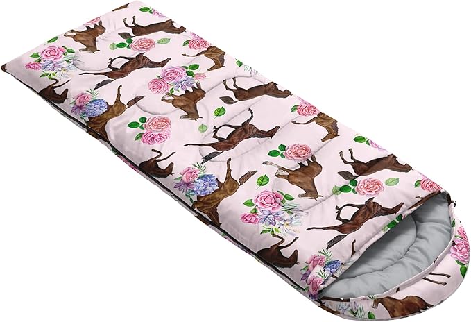 QOOMO Axolotl Cute Camping Sleeping Bags3 Season Warm &amp Cool WeatherLightweightWaterproof Sleeping Bags for Adults &amp KidsTravelingand Outdoors