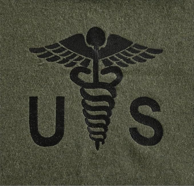 U.S. Military Medical Wool Blanket 64 x 90 Army Replica Emergency Blanket - Wool Blend Olive Drab