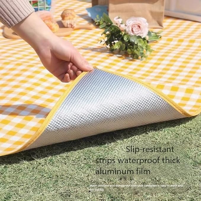 Picnic Beach Blanket and Mats XL Waterproof Sand-Free Outdoor Camping Blanket Quick-Drying Family Mat Portable Extra Large for Travel Hiking Music Festival Lawn Use