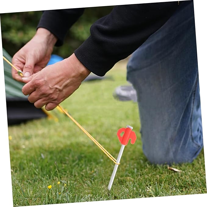 KESYOO 20Pcs Heavy Duty Metal Tent Ground Nails Windproof Stakes for Camping Outdoor Activities Lawn Decorations Durable Construction for Easy Installation Versatile Use