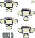 Onforu 3000LM Solar Lights Outdoor 4 Heads Solar Security Lights with Remote Control 180 LEDs IP65 Waterproof Motion Sensor Lights 3 Modes Flood Lights for Wall Porch Yard Outside 4 Pack