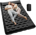 KASBAH Double Inflatable Camping Sleeping PadThick 6 inch 2 Person Ultralight Sleeping Mat with Built-in Foot Pump and PillowCamping Essentials for HikingBackpackingTraveling Tent