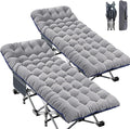 ABORON Oversized XXL Folding Camping Cot W/Mat for Adults 78 L x 32 W x 18 H Heavy Duty Outdoor Bed with Carry Bag1200 D Layer Oxford Travel Camp Cots