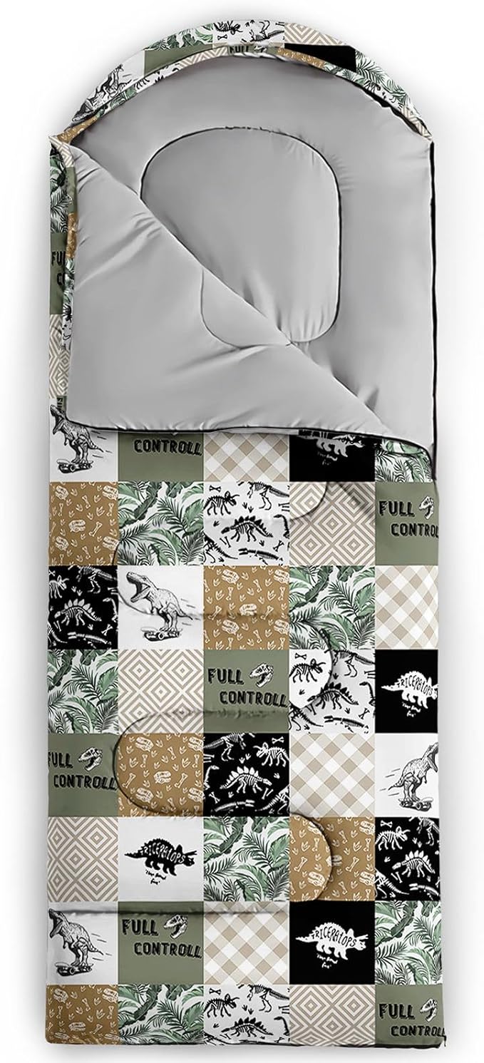 Kids Sleeping Bag for Boys GirlsBohemian Cowboy Print-Lightweight Warm Portable Outdoor Indoor-Waterproof Cold Weather Resistant Sleeping Bag for Camping Hiking