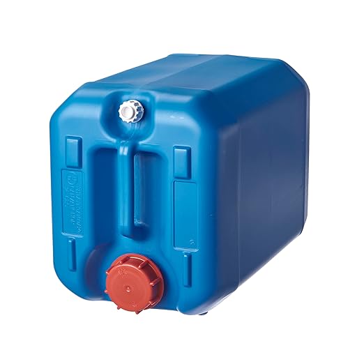 Hudson Exchange 5 Gallon (20 Liter) Handled Container with Cap HDPE Blue 4 Pack