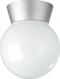 Nuvo Lighting SF77/152 Transitional One Light Flush Mount in Pwt Nckl B/S Slvr. finish