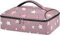 Casserole Carrier Purple StarsInsulated Casserole Carrier for Hot or Cold Food Thermal Lunch Tote for Potluck Parties Picnic Beach Fits 9 x 13 Inches Baking Dish