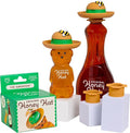 The Gardener Patented Drip-Catching Lid Replacement for Honey Bear Bottles &amp Table Syrup Bottles/No Mess Kitchen Gadget/Honey &amp Table Syrup Bottle Topper/Made in USA